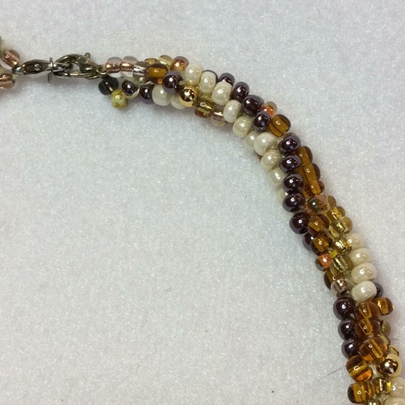 FINAL SALE PRICE CL Designs Crocheted Golden Necklace - Picture 2 of 6